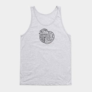 Peach Bottom Word Design Tank Top